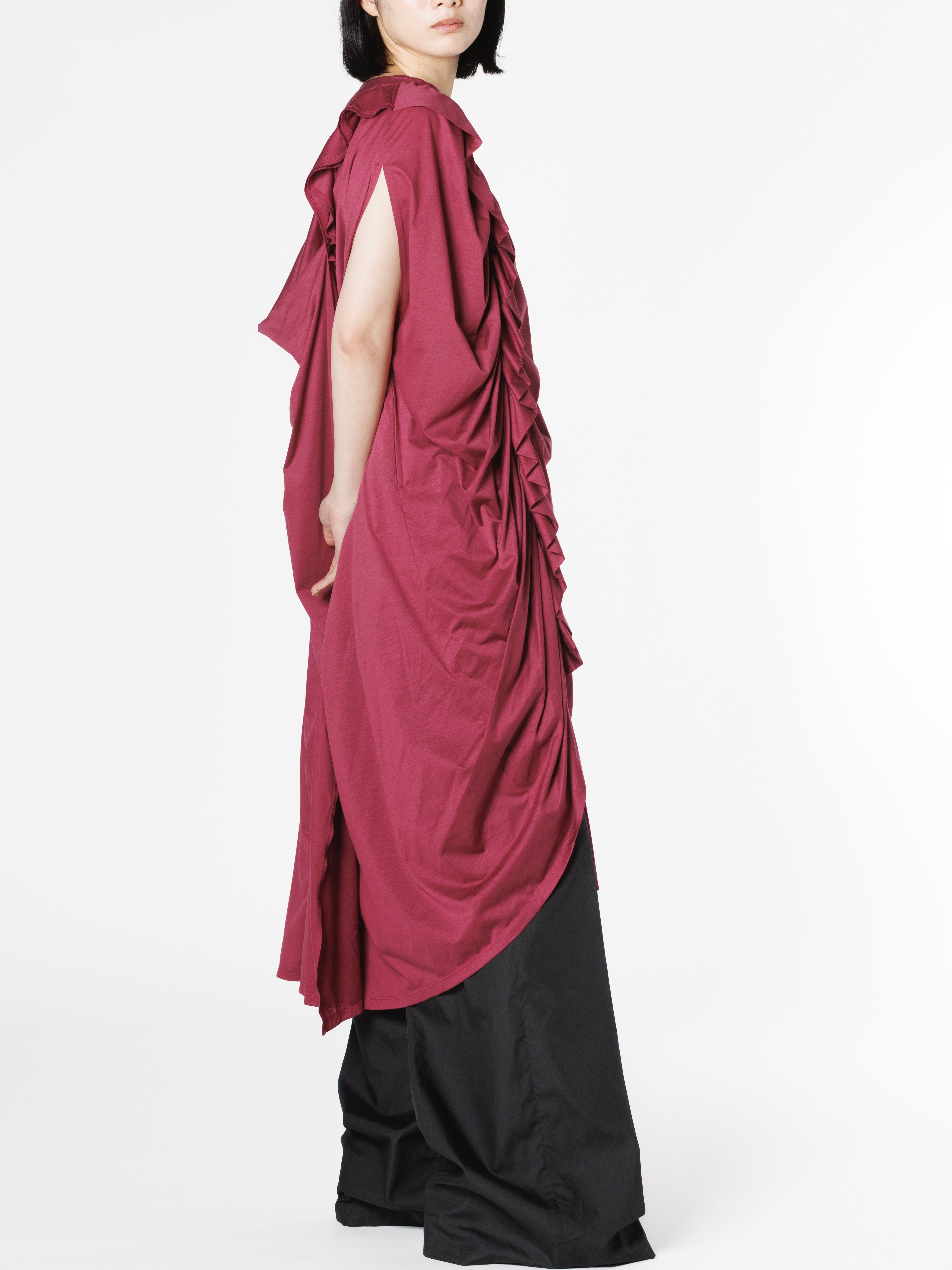 46G cotton jersey drape dress