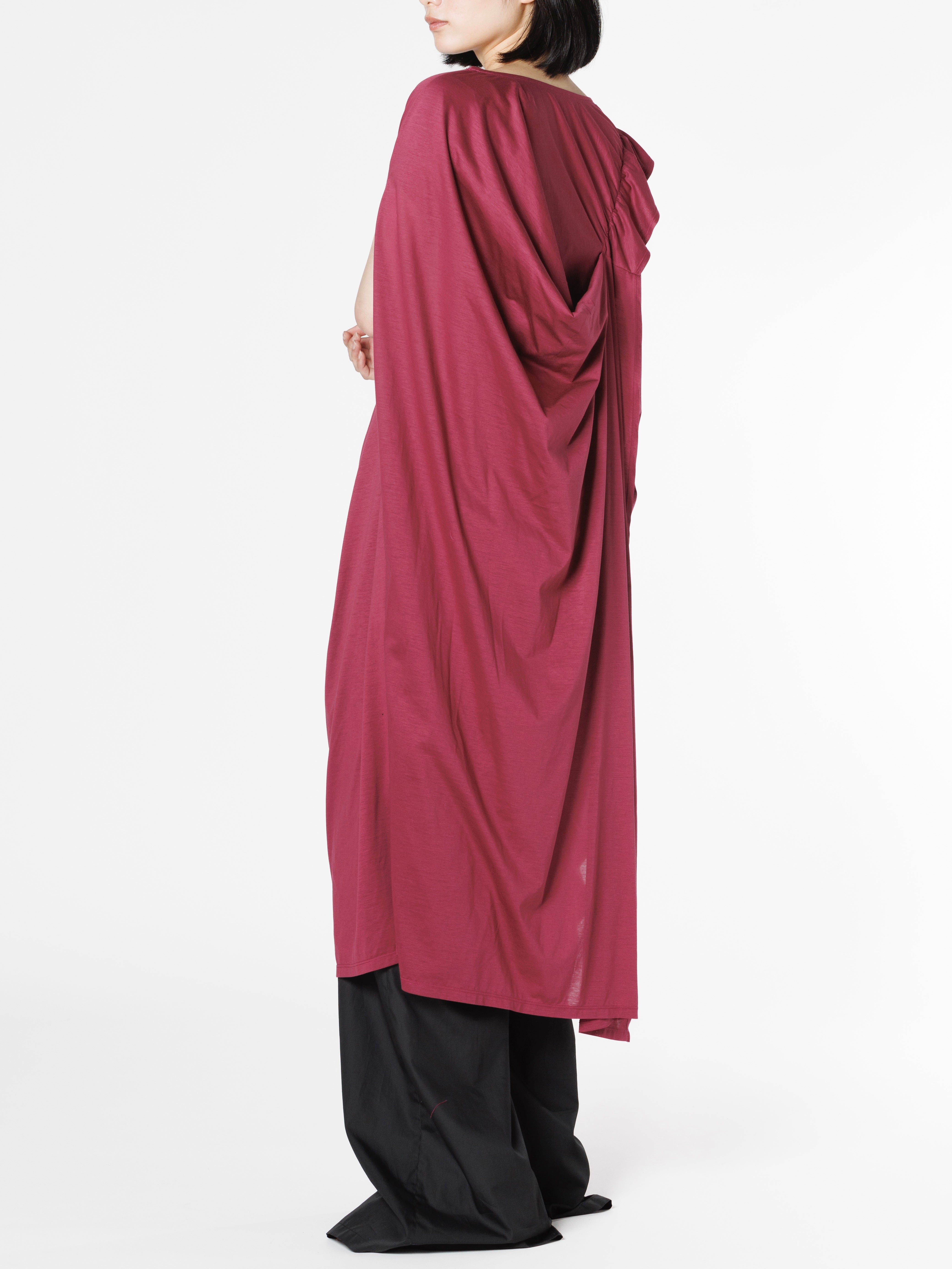 46G cotton jersey drape dress