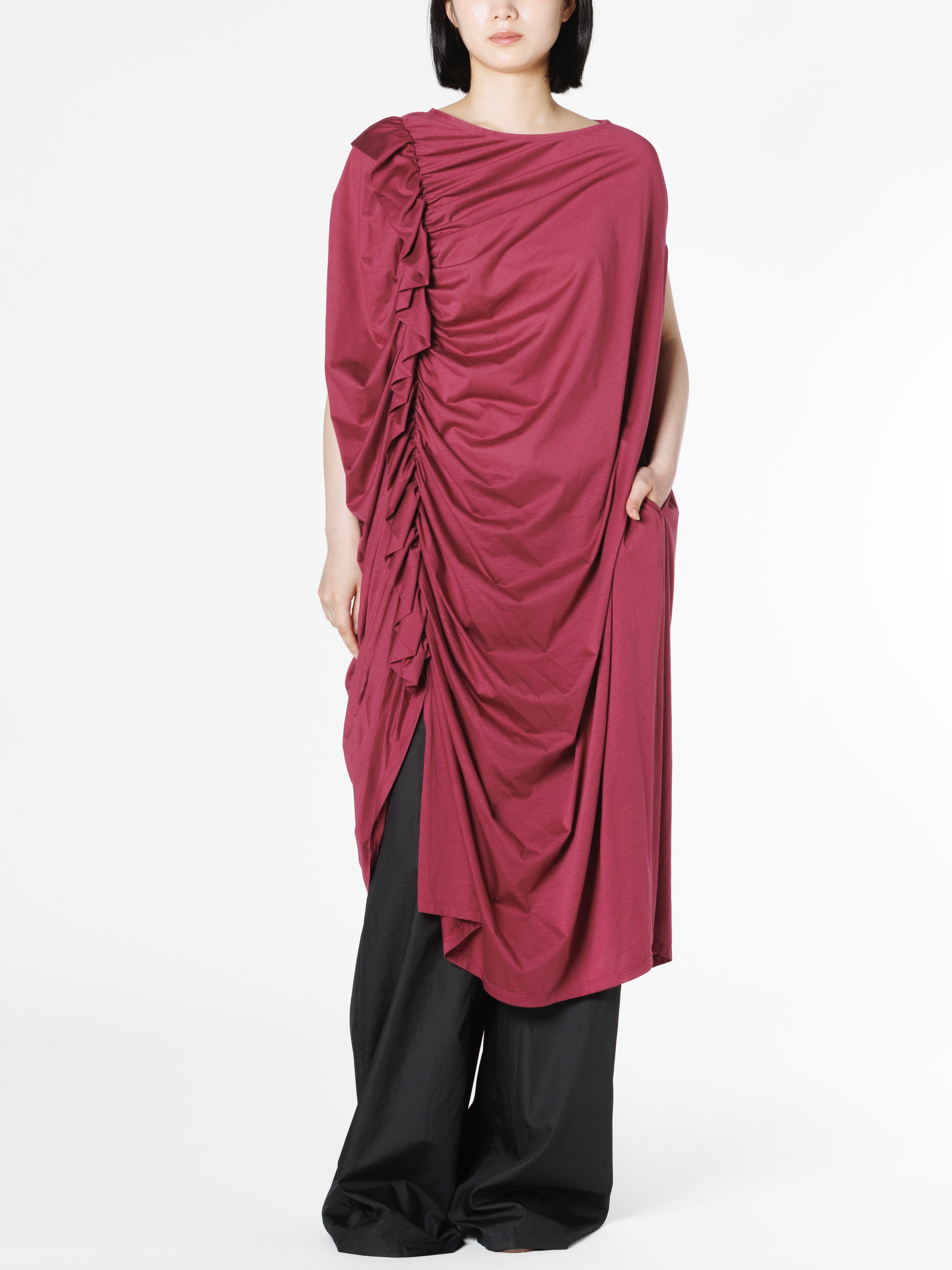 46G cotton jersey drape dress